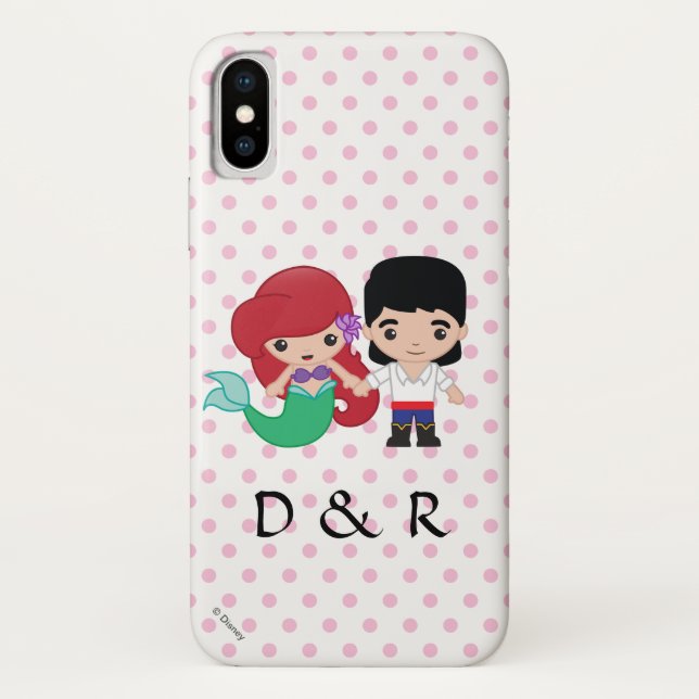Coques Case-Mate iPhone Ariel et le prince Eric Emoji (Dos)
