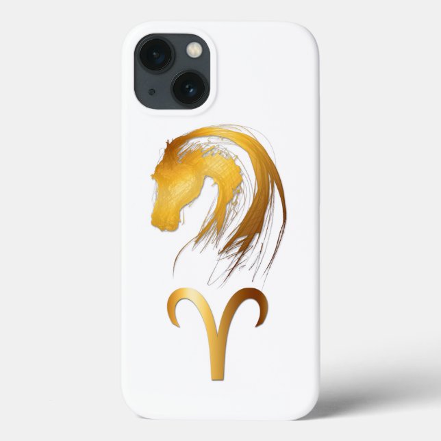Coques Case-Mate iPhone Aries Horse Astrologie chinoise et occidentale Iph (Verso)