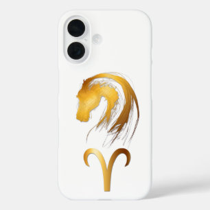 Coque Pour iPhone 16 Aries Horse Chinois Astrologie Occidentale I Iphon