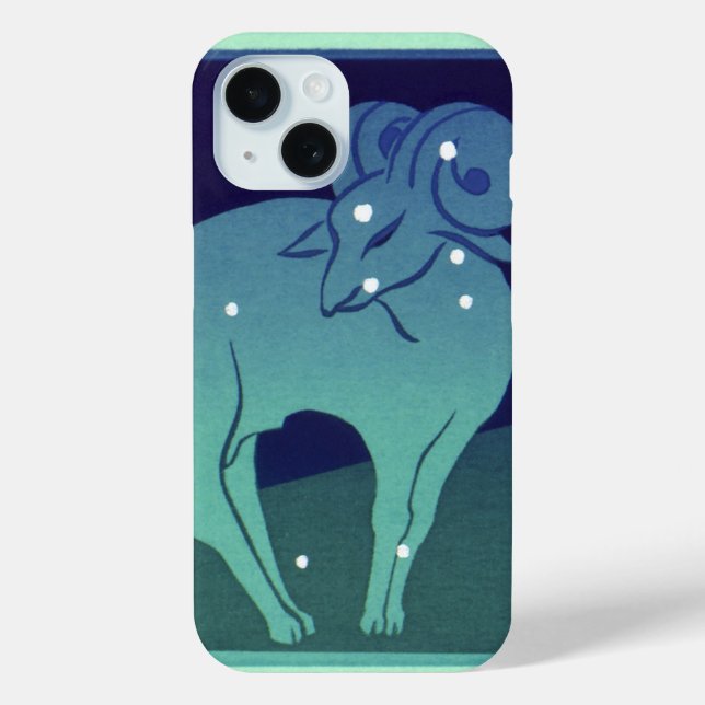 Coques Case-Mate iPhone Aries Ram Constellation, Astrologie Zodiaque Vinta (Verso)