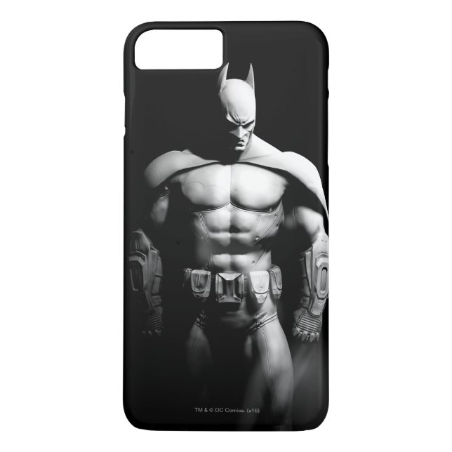 Coques Case-Mate iPhone Arkham | Pose large noir et blanc Batman (Dos)