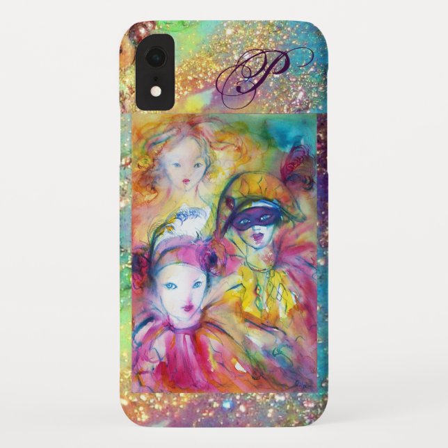 COQUES Case-Mate iPhone ARLECCHINO PIERO ET COLOMBINA / MONOGRAMME (Dos)