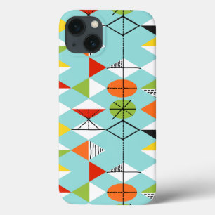 iPhone 13 Coque Arlequin Retro Motif iPad Mini Case