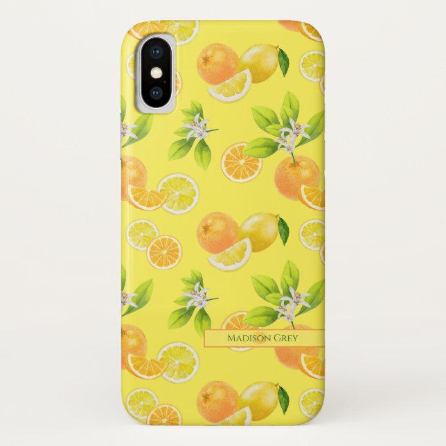 Coques Case-Mate iPhone Arômes d'agrumes Oranges et citrons Patten (Dos)