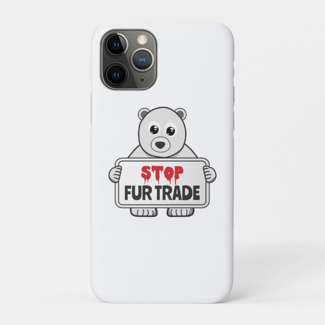 Coques Case-Mate iPhone Arrêter le commerce de fourrures Sad Ours Polaire (Dos)