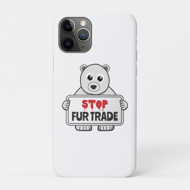 Coques Case-Mate iPhone Arrêter le commerce de fourrures Sad Ours Polaire (Dos)