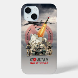 Coque Pour iPhone 15 Arrêtez la guerre  