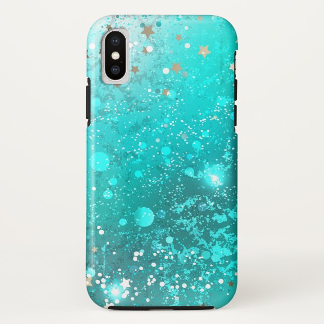 Coques Case-Mate iPhone Arrière - plan à huile Turquoise de la menthe (Dos)