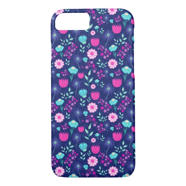 Coques Case-Mate iPhone Arrière - plan à motif floral mignon (Dos)