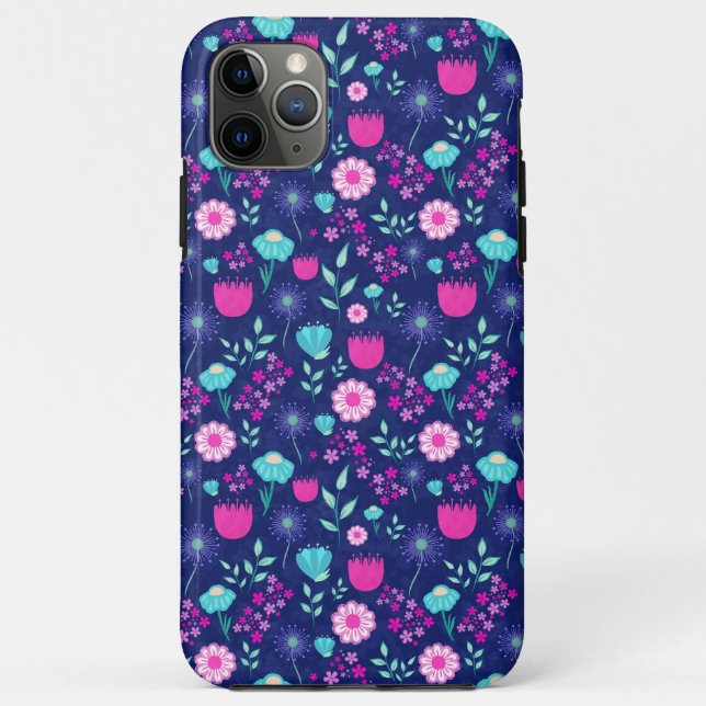 Coques Case-Mate iPhone Arrière - plan à motif floral mignon (Dos)