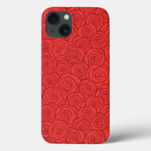 Coques Pour iPhone Arrière - plan abstrait de roses rouges