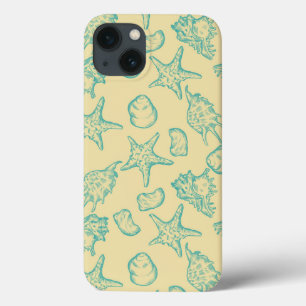 iPhone 13 Coque Arrière - plan avec des coquilles. 2 tirés par la