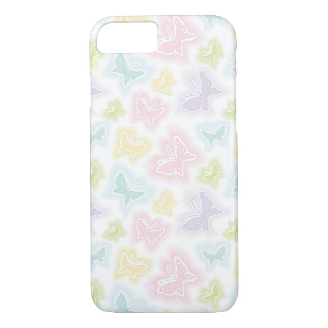 Coques Case-Mate iPhone Arrière - plan avec des papillons dans l'aquarelle (Dos)