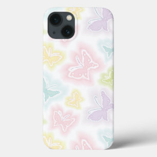 iPhone 13 Case Arrière - plan avec des papillons dans l'aquarelle