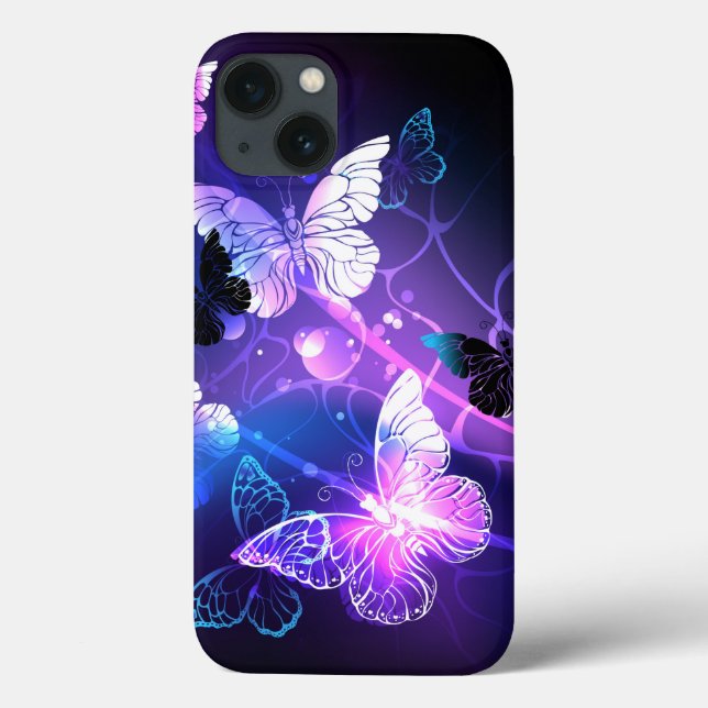 Coques Case-Mate iPhone Arrière - plan avec papillons de nuit (Verso)
