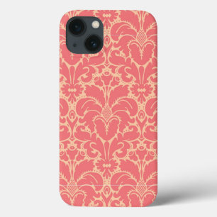 Etui iPhone 13 Arrière - plan baroque de damassé de style