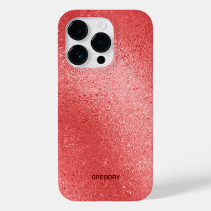 Coque Pour iPhone 14 Pro Arrière - plan chatoyant rouge irisé