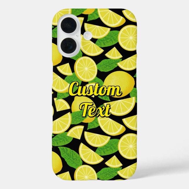 Coques Case-Mate iPhone Arrière - plan citron (Verso)