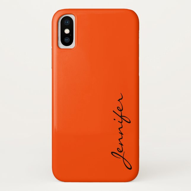 Coques Case-Mate iPhone Arrière - plan couleur rouge orange (Dos)