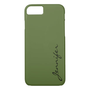 Coque Case-Mate Pour iPhone Arrière - plan couleur vert olive foncé