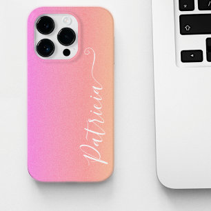Case-Mate iPhone Case Arrière - plan d'aérographe rose vierge Nom Custom