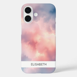 Coque Pour iPhone 16 Arrière - plan d'aquarelle artistique | Votre nom