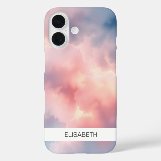 Coques Case-Mate iPhone Arrière - plan d'aquarelle artistique | Votre nom (Verso)