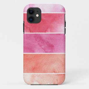 Coque iPhone 11 arrière - plan de bannières d'aquarelle pour votre