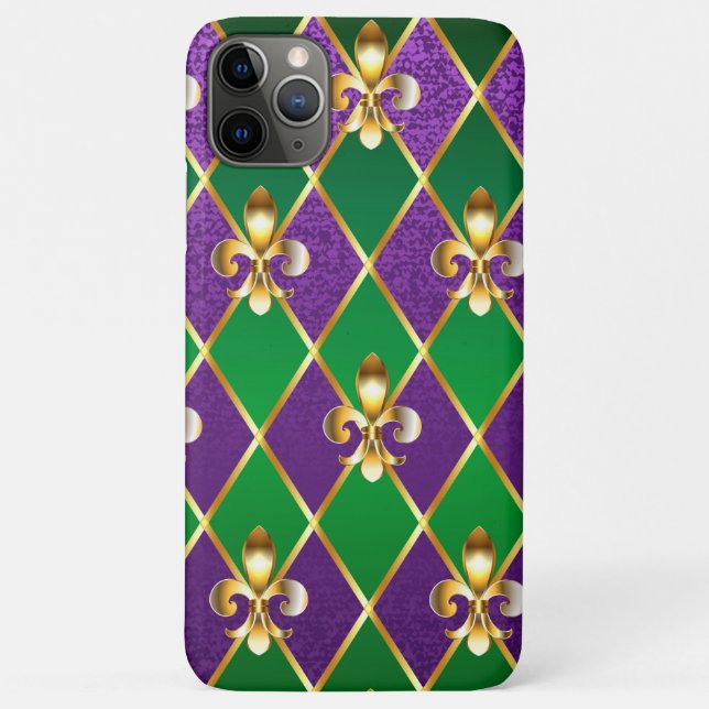 Coques Case-Mate iPhone Arrière - plan de bijoux Mardi Gras (Dos)