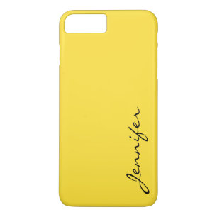 Coque iPhone 8 Plus/7 Plus Arrière - plan de couleur jaune banane