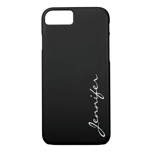 Coques Case-Mate iPhone Arrière - plan de couleur noire (Dos)