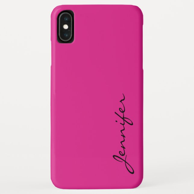Coques Case-Mate iPhone arrière - plan de couleur rose Barbie (Dos)