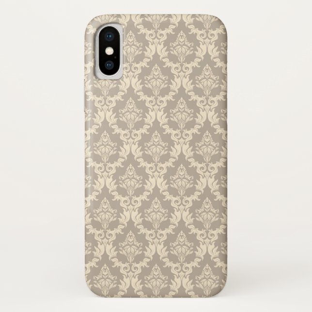 Coques Case-Mate iPhone Arrière - plan de damassé (Dos)