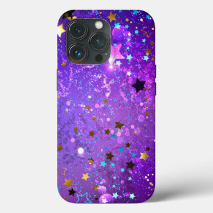 Case-Mate iPhone Case Arrière - plan de feuille violet avec étoiles