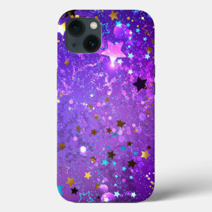 Case-Mate iPhone Case Arrière - plan de feuille violet avec étoiles