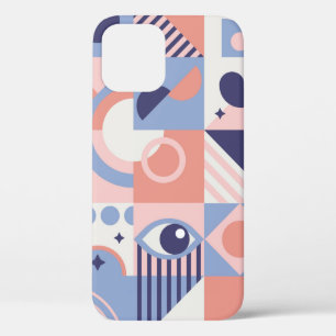 Case-Mate iPhone Case Arrière - plan de formes géométriques carrés.