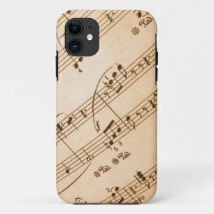 Coque iPhone 11 Arrière - plan de notes musicales