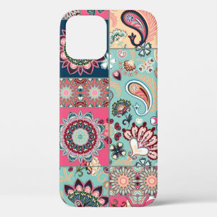 Case-Mate iPhone Case Arrière - plan de patchwork sans couture avec cach