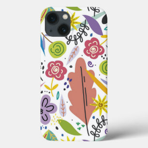 Case-Mate iPhone Case Arrière - plan de ressort de fleurs multicolores