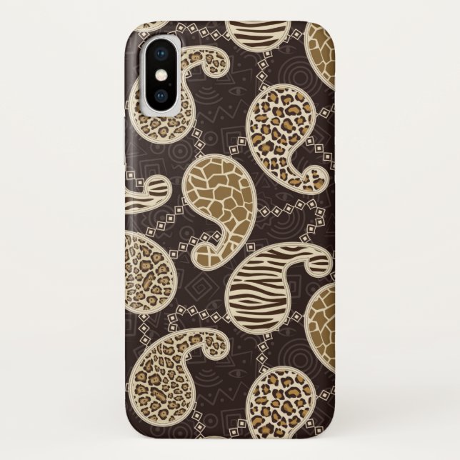 Coques Case-Mate iPhone Arrière - plan de style de Paisley (Dos)