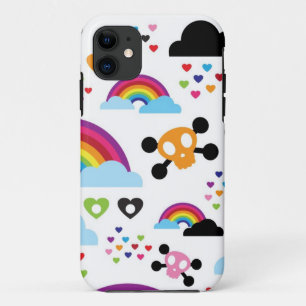 Coque Case-Mate Pour iPhone arrière - plan du crâne arc-en-ciel d'adolescent