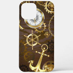 Case-Mate iPhone Case Arrière - plan en bois avec cheval de mer mécaniqu