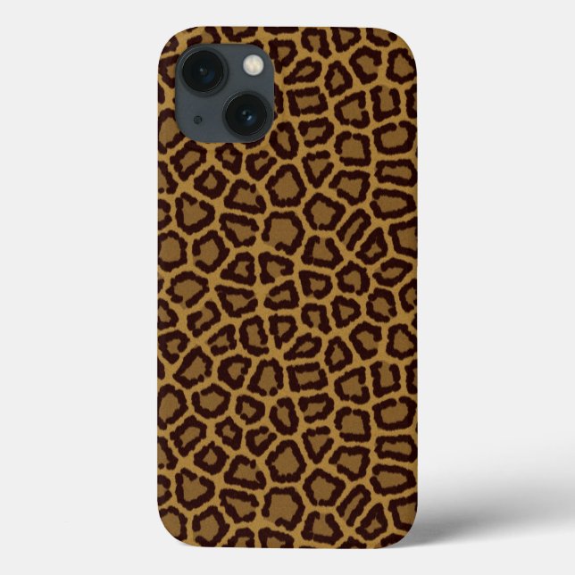 Coques Case-Mate iPhone Arrière - plan en carreaux avec fourrure de léopar (Verso)