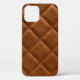 Case-Mate iPhone Case Arrière - plan en cuir Brown rhombus
