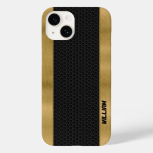 Coque Pour iPhone 14 Arrière - plan en métal à trou noir