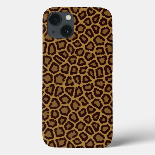 Coques Case-Mate iPhone arrière - plan en tuiles avec fourrure de léopard (Verso)