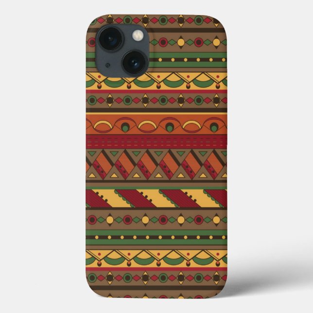 Coques Case-Mate iPhone Arrière - plan ethnique (Verso)