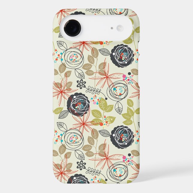 Coques Case-Mate iPhone Arrière - plan floral (Verso)
