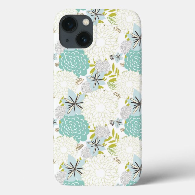 Coques Case-Mate iPhone Arrière - plan floral (Verso)