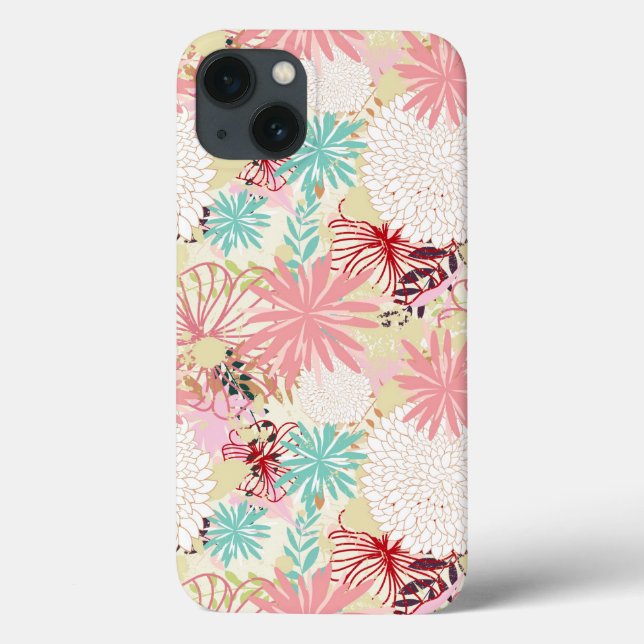 Coques Case-Mate iPhone Arrière - plan floral 4 (Verso)